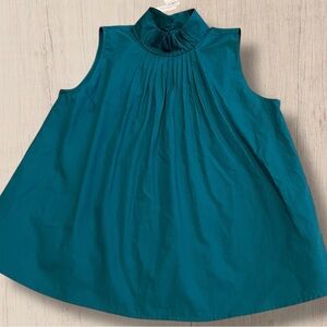 Banana Republic 100% cotton Teal High Neck Sleeveless Top